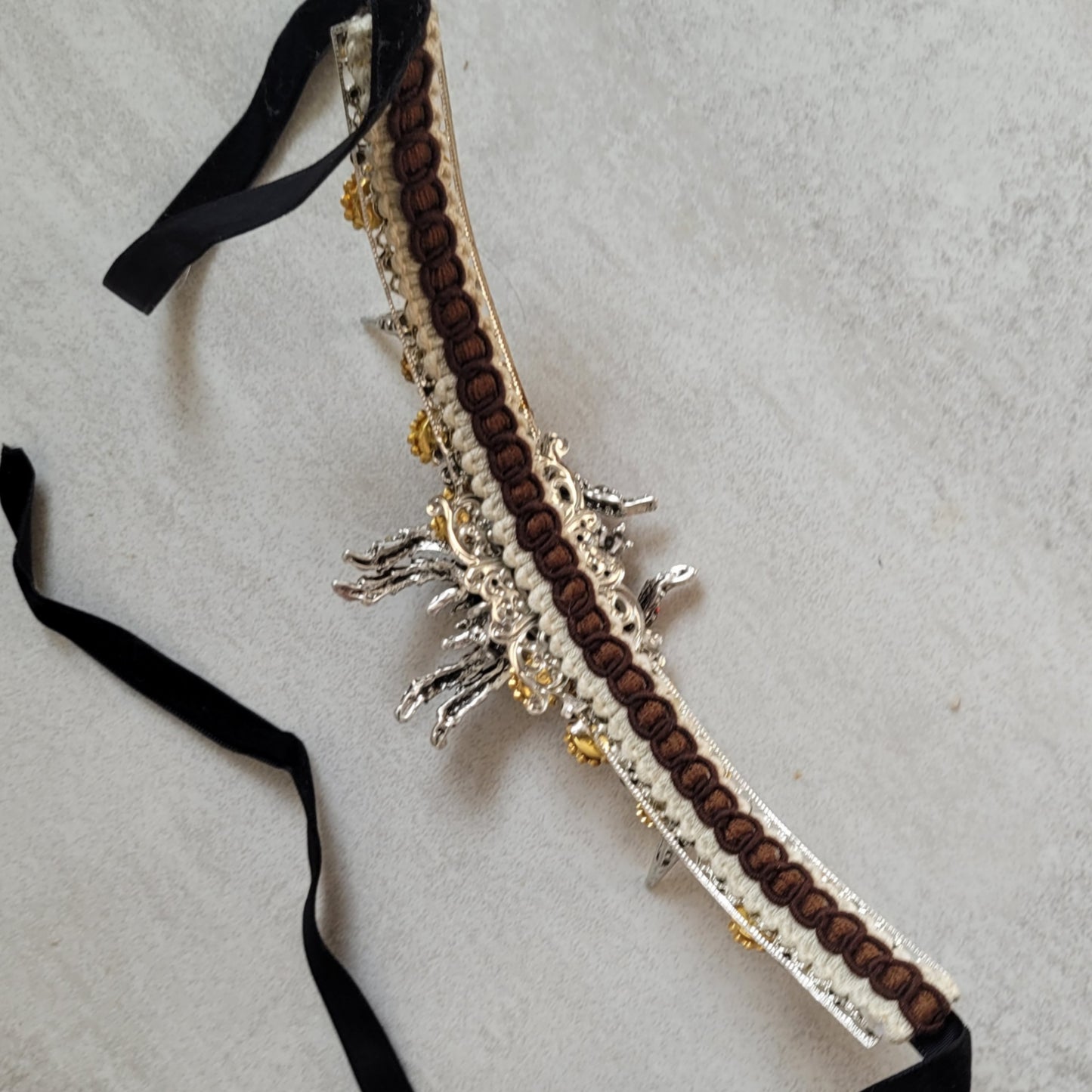 WhatEver collection: The All Eyes On Me metal choker with red and black tarantula, spikes, rhinestones and high quality glass crystals sparkling in red and black