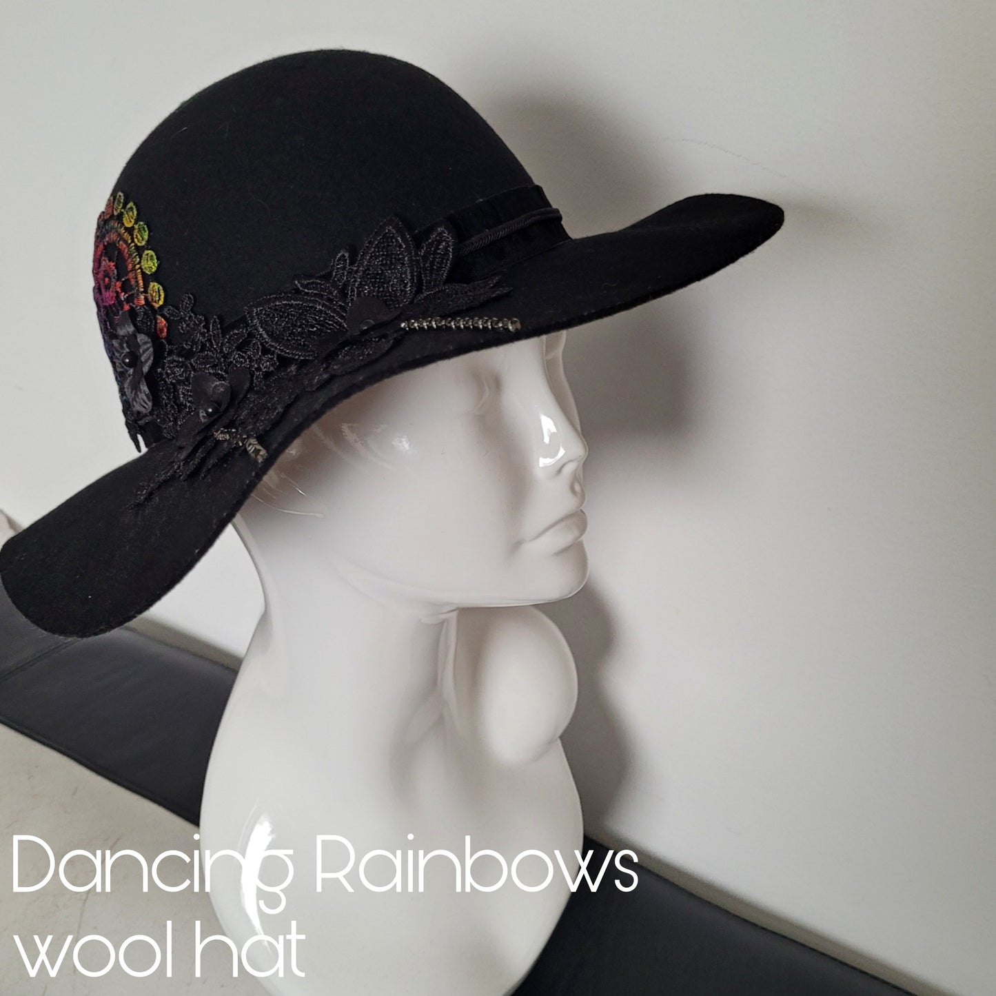 Viveka Gren Revamp, PRIDE edition: Dancing Rainbows wool hat (Medium/size 56)