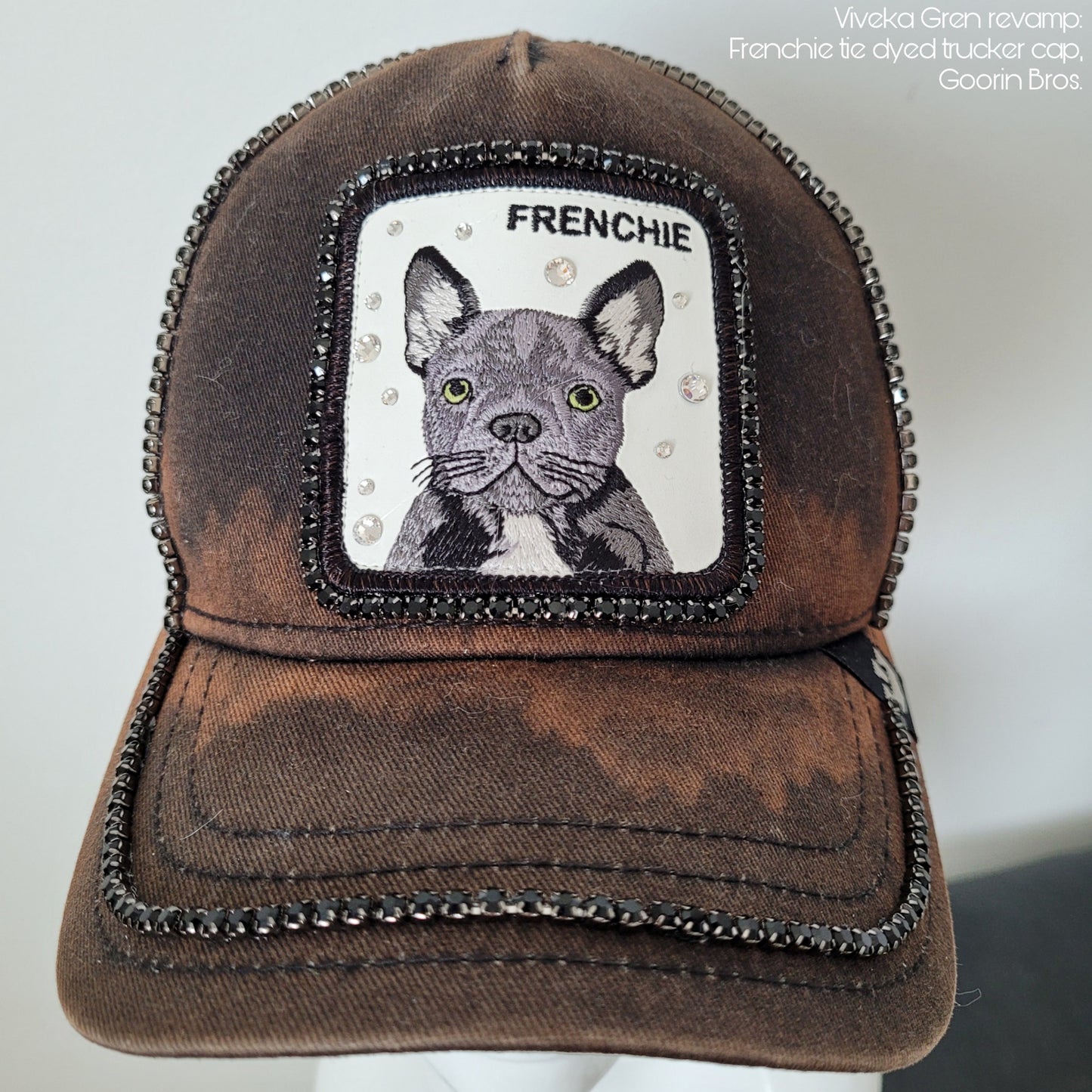 Viveka Gren revamp: Frenchie tie dyed trucker, Goorin Bros.