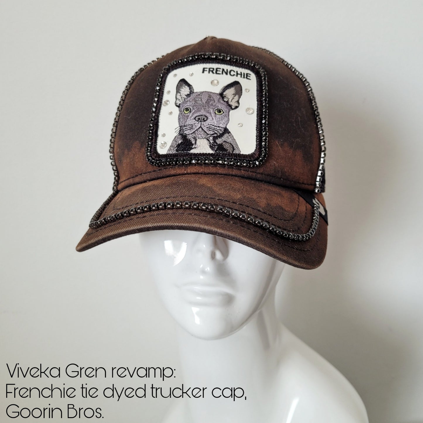 Viveka Gren revamp: Frenchie tie dyed trucker, Goorin Bros.