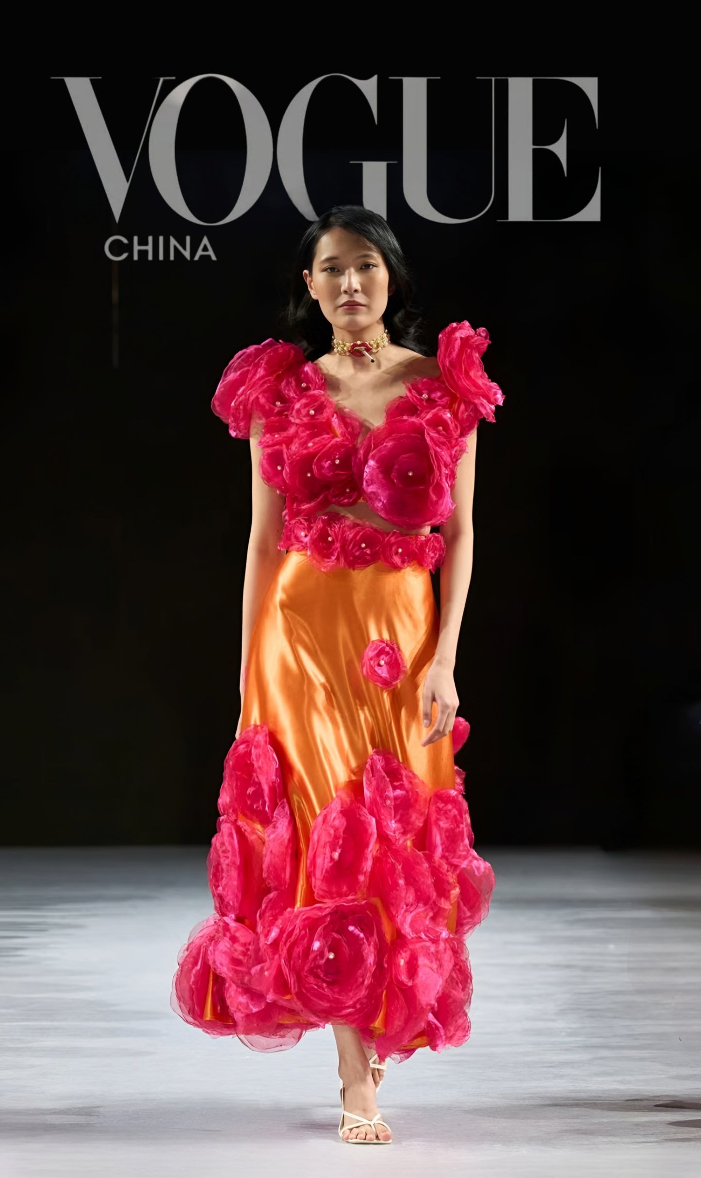 WhatEver collection: The Whatever 2.2 metal choker with cerise lips, a cigarette, silver and golden rhinestones, high quality glass crystals in black, cerise and clear crystal, and faux pearls (update photos beofre launch)