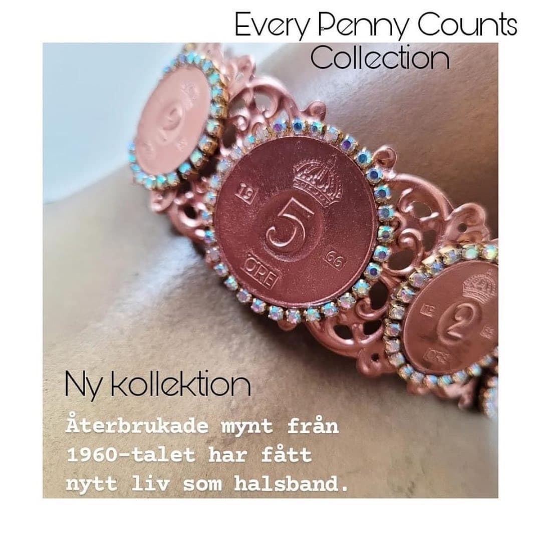 Every Penny Counts Metal Choker, silver version