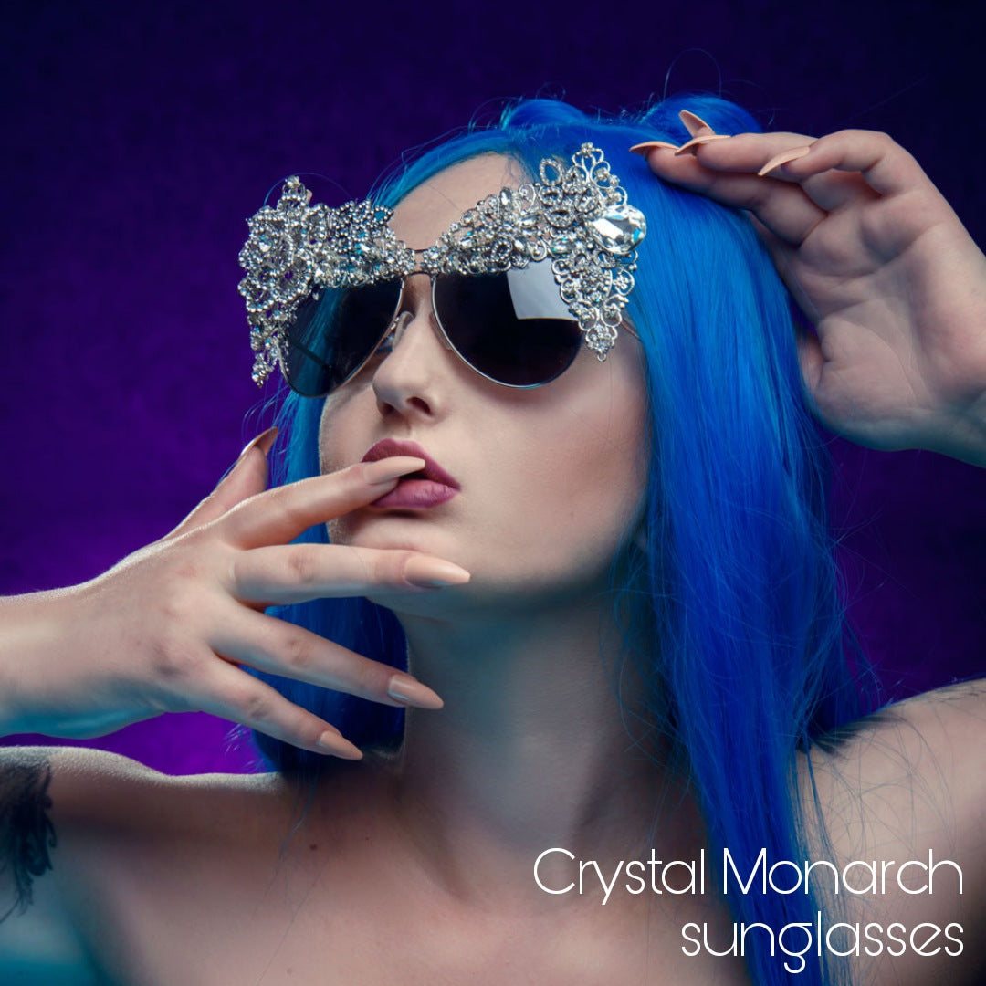 Bespoke order: Wearable art sunglasses, flamboyant showpiece sunnies (1 spot available for May - October 2025)