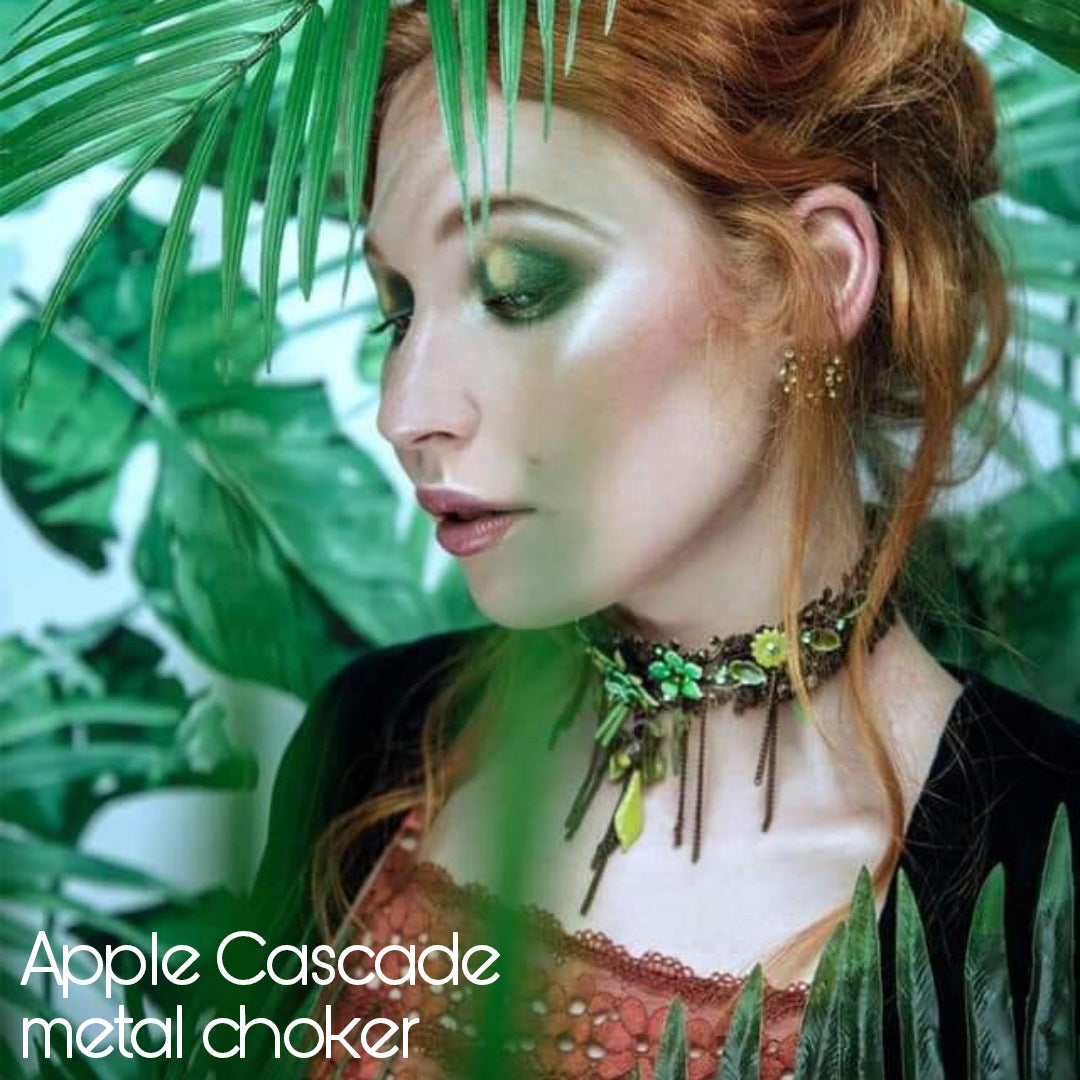 Shades of Apple sustainable mini collection: the Apple Cascade metal choker