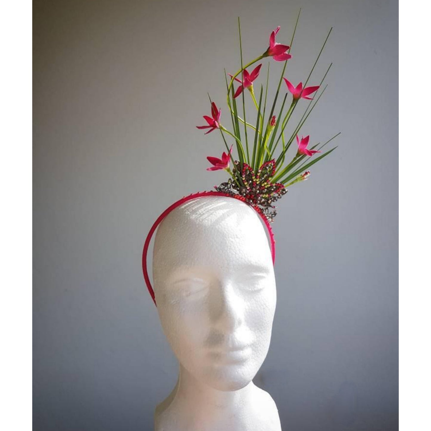 The Berries on a Straw Headpiece