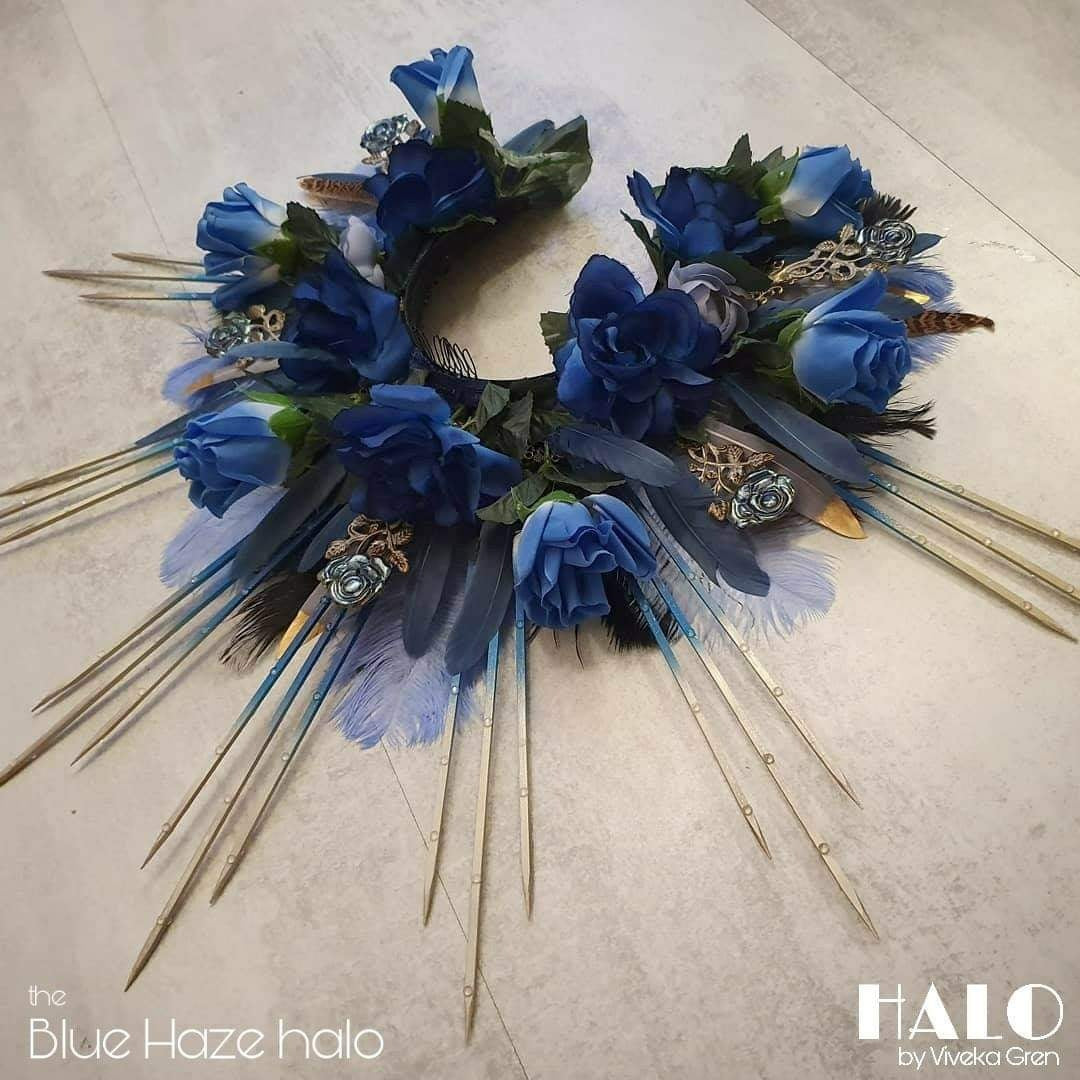 The Blue Haze flower headdress