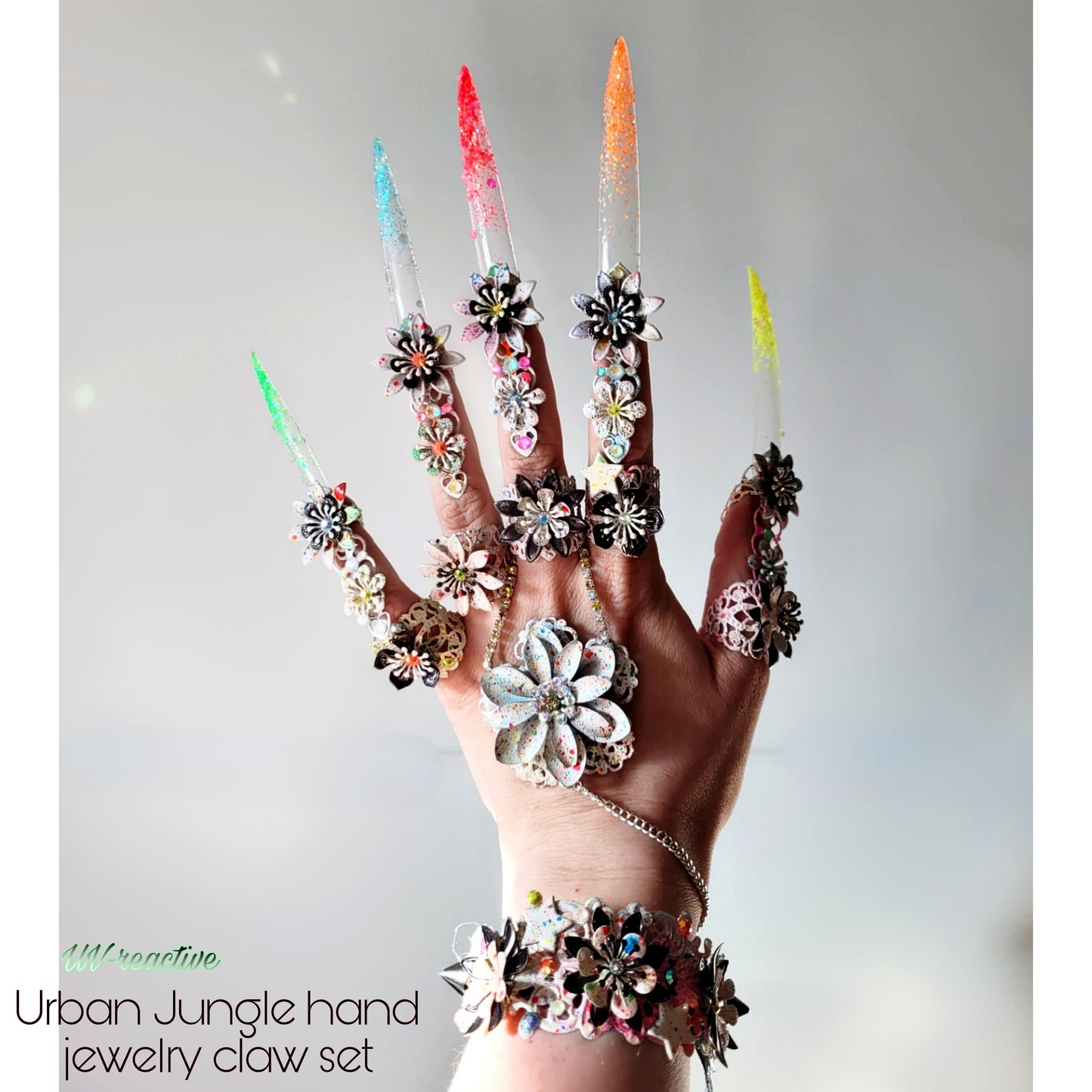 Bespoke order: Wearable art hand jewelry, full set (1 spot available for the period March - May 2024)