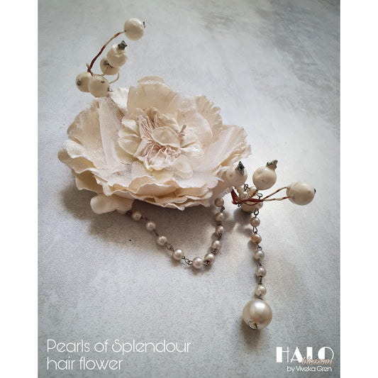 The Pearls of Splendour Bridal Hair Flower