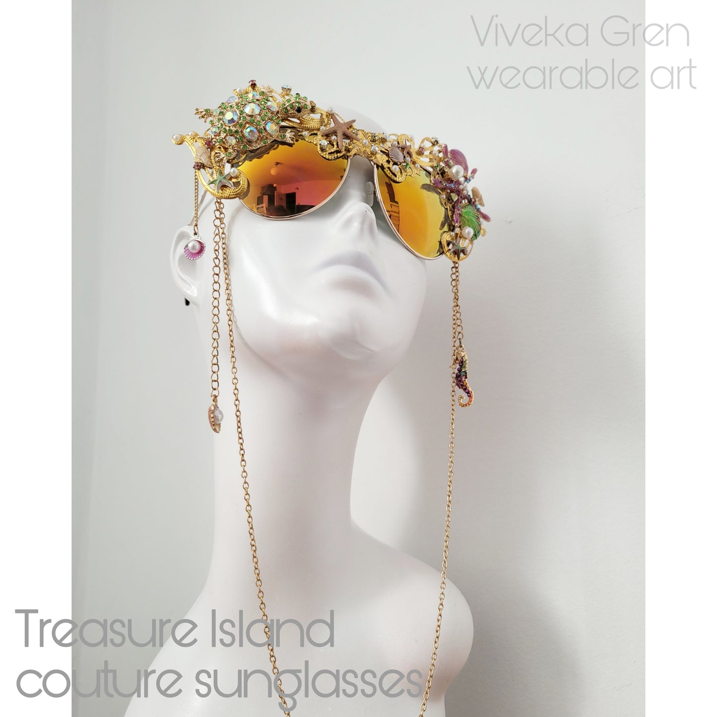 Shifting Depths collection: the Treasure Island sculptural sunglasses
