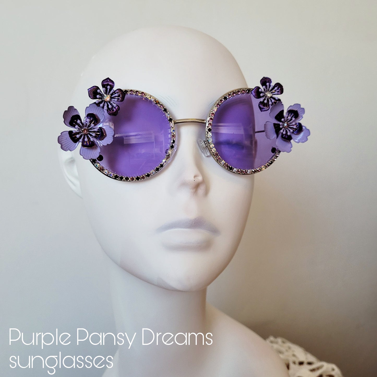 Bumblebee Dreams collection: the Purple Pansy Dreams Sunglasses