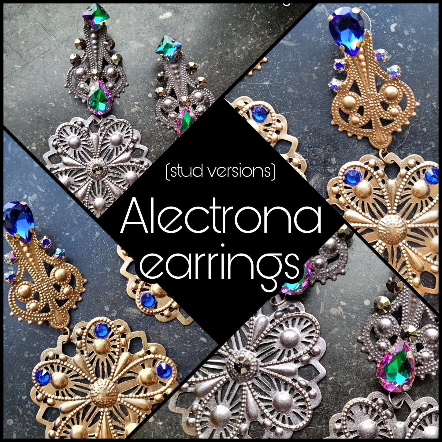 Deusa ex Machina collection: The Alectrona earrings (stud versions)