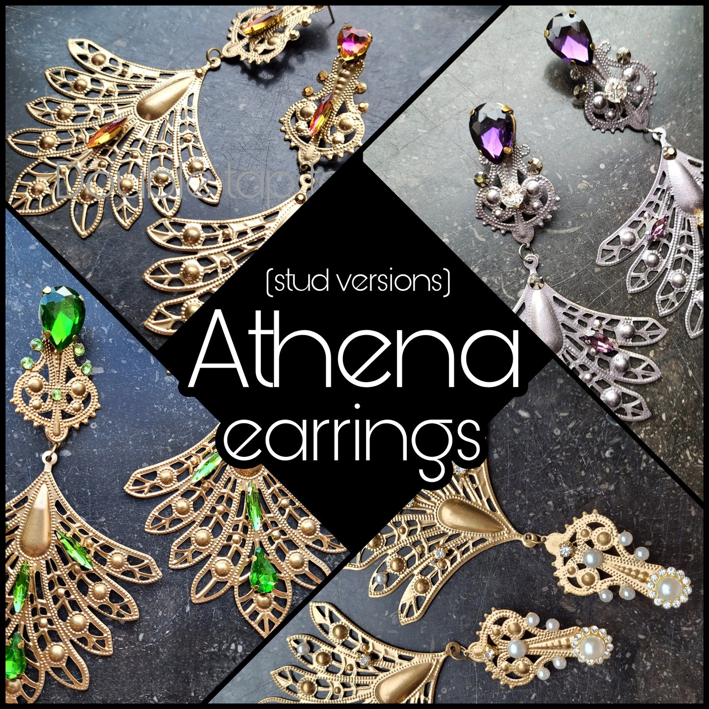 Deusa ex Machina collection: The Athena earrings (stud versions)