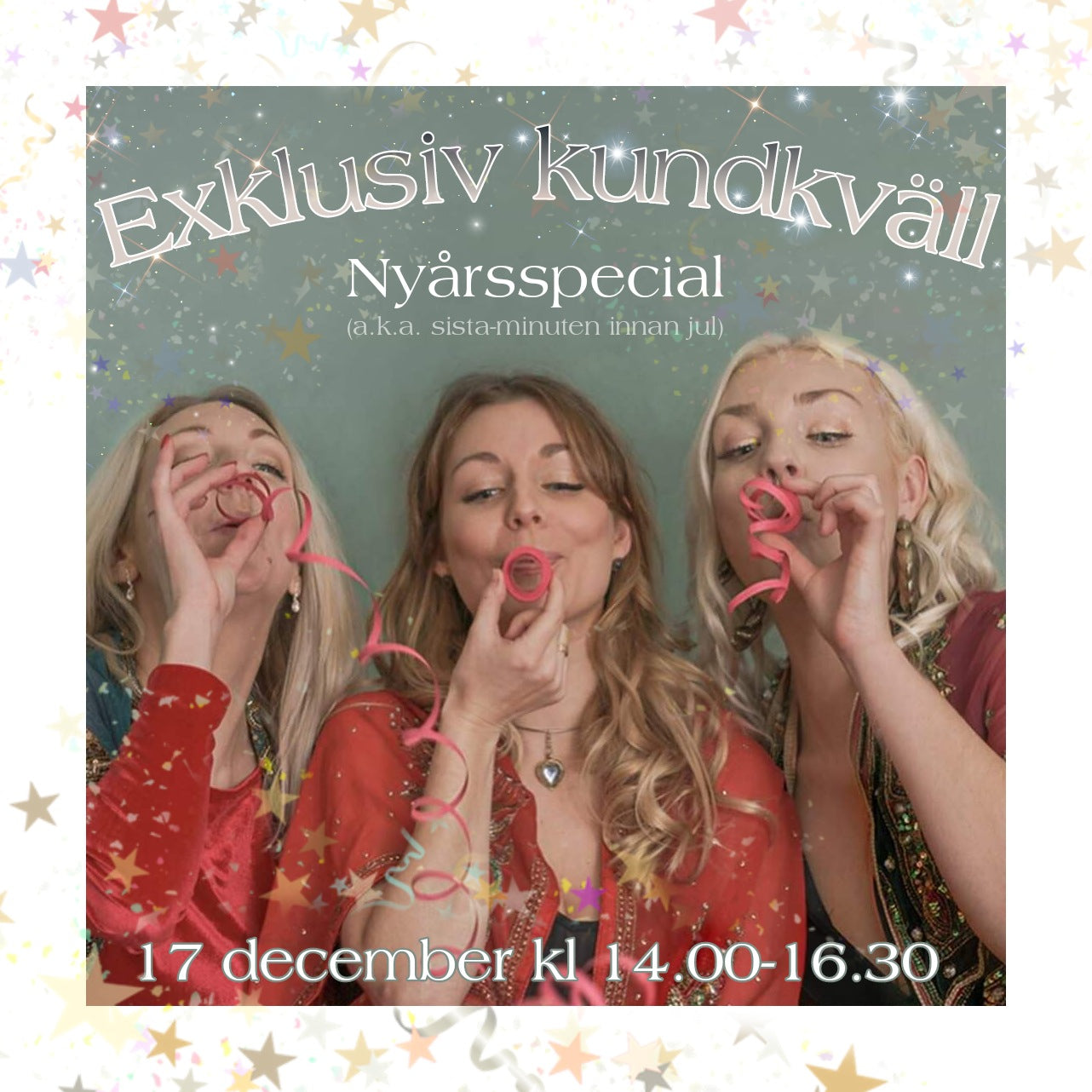 Exklusiv kundkväll: 17 december 2023 Nyårsspecial