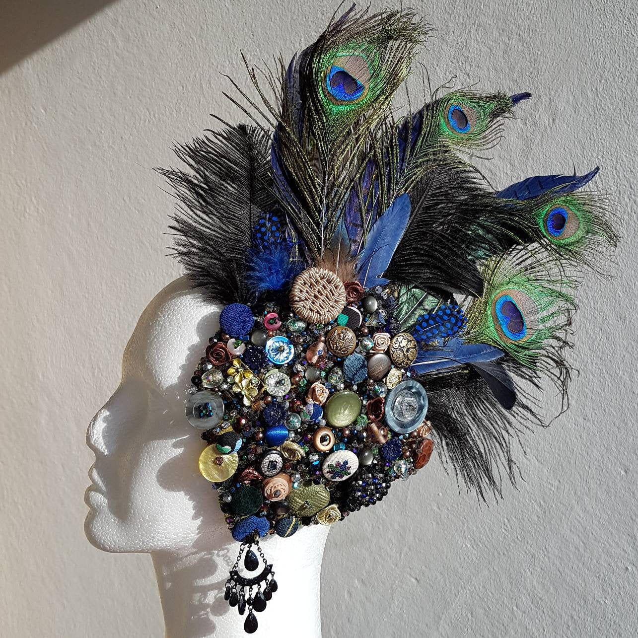 Harlequin Collection: The Harlequin Kingfisher hair ornament