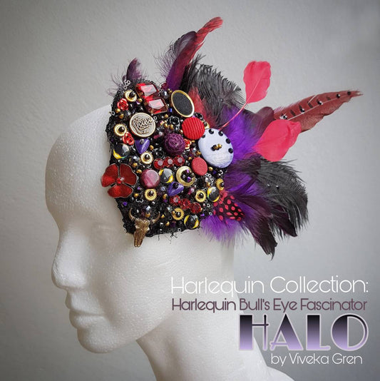 The Harlequin Collection: the Harlequin Bull's Eye hair ornament