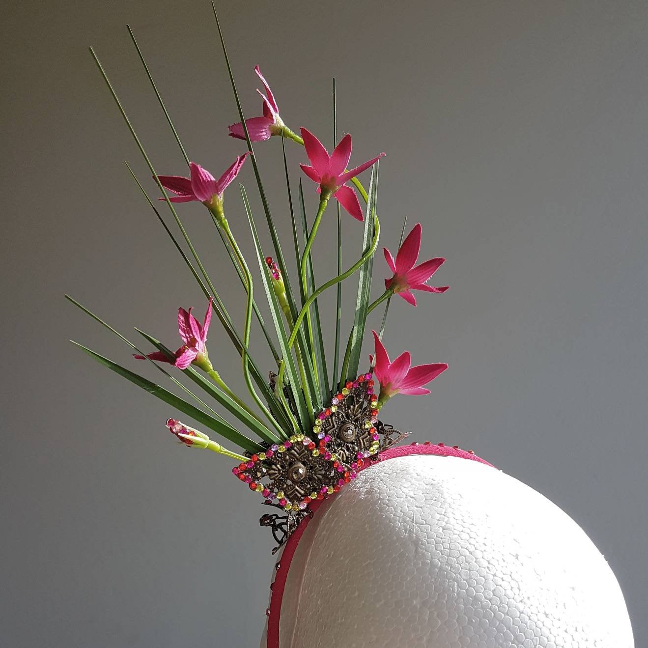 The Berries on a Straw Headpiece