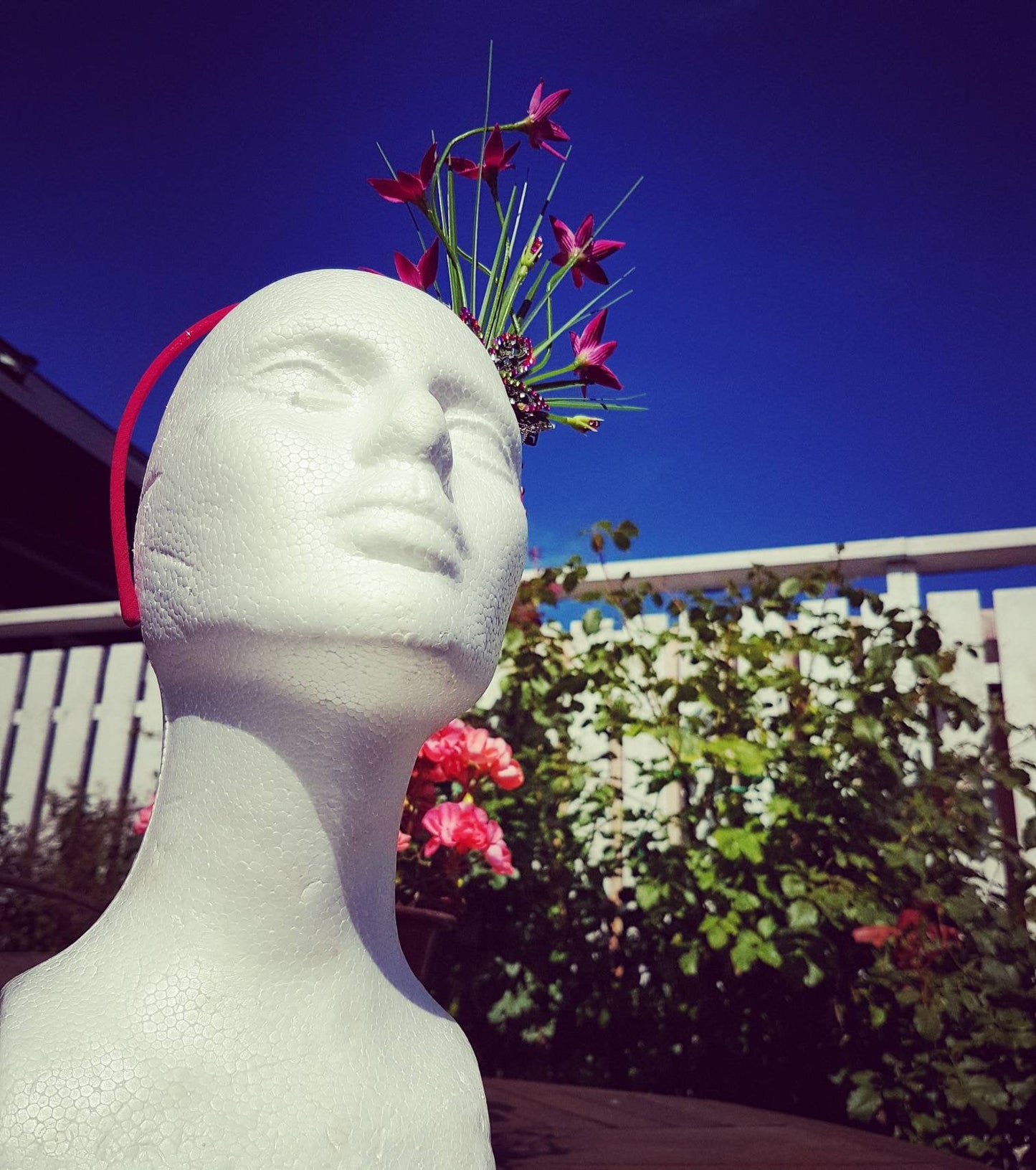 The Berries on a Straw Headpiece