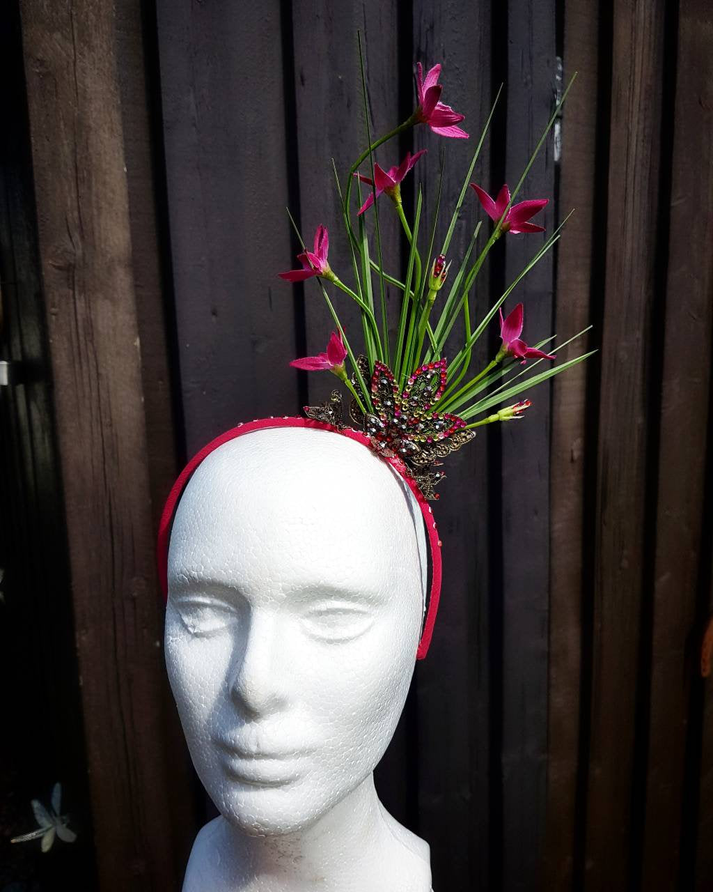 The Berries on a Straw Headpiece