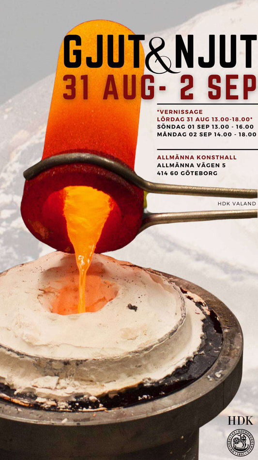 EXHIBITION: Gjut & Njut, 31 augusti - 2 september, smyckekonst på Allmänna Konsthall, Göteborg