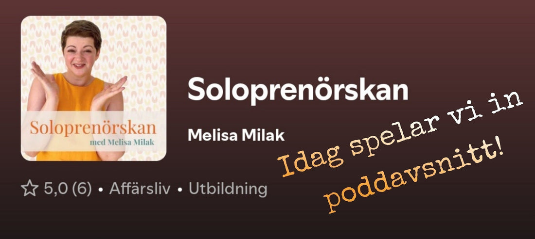 Idag spelar vi in ett poddavsnitt för Soloprenörskan - hur är det att driva företag som konstnär och om att gå sin egen väg?
