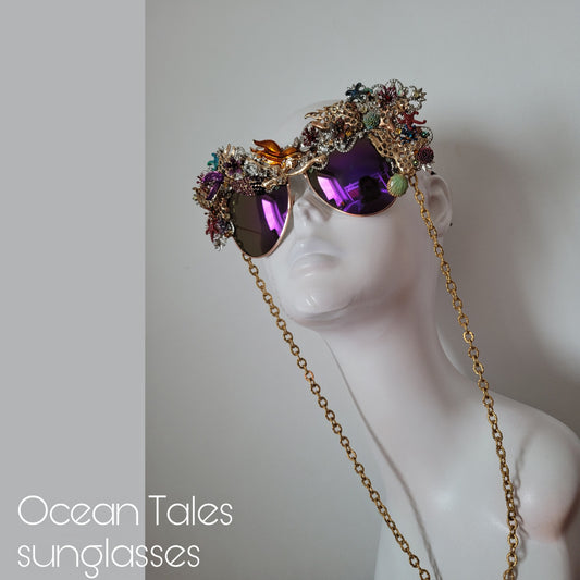 Shifting Depths collection: the Ocean Tales sculptural sunglasses