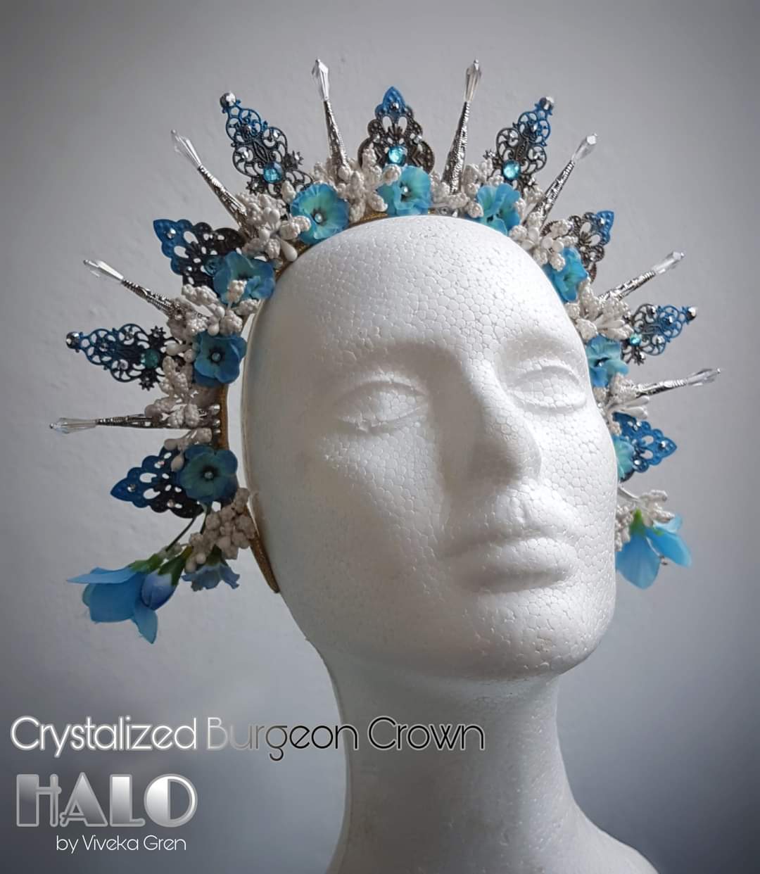 The Crystalized Burgeon flower crown