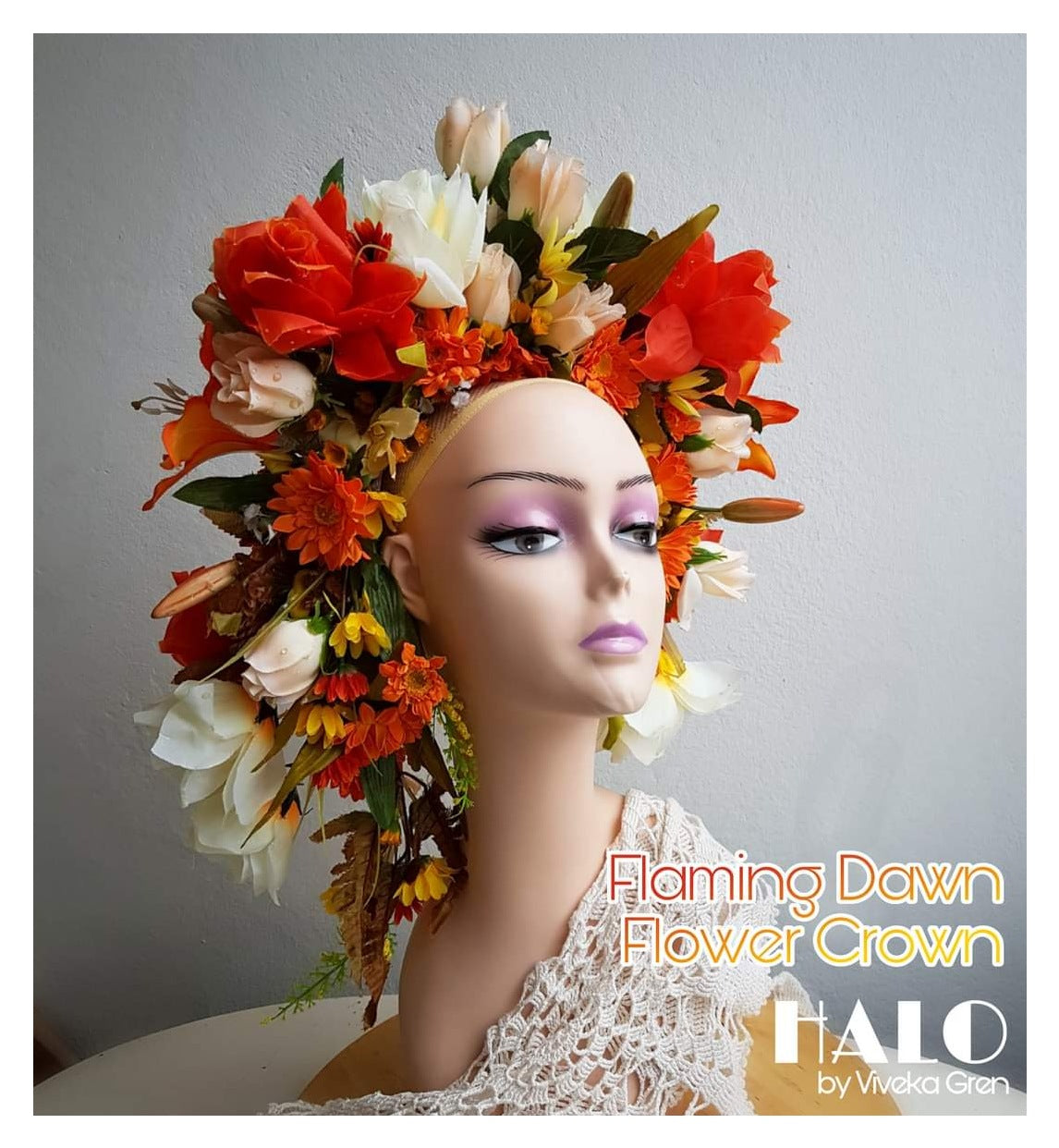 The Flaming Dawn Flower Crown