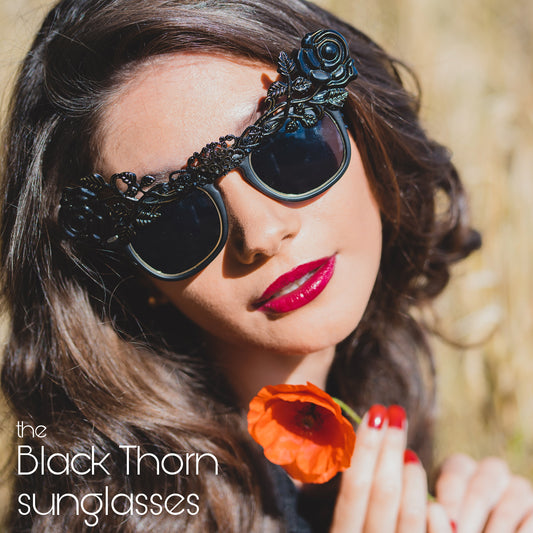 Midnight Garden Collection: The Black Thorn Sunglasses, limited edition design (three pieces)