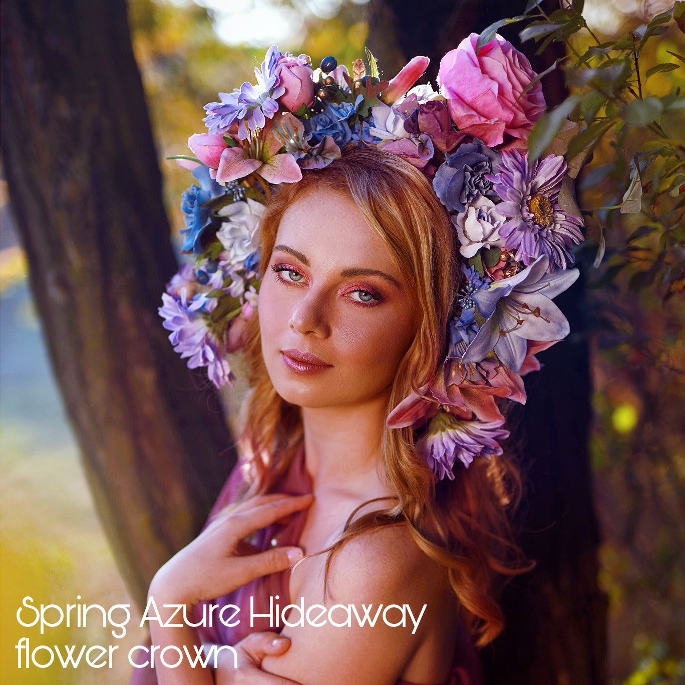 The Spring Azure Hidaway Flower Crown