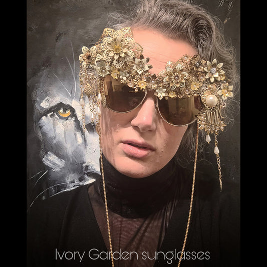 Dreams in Ivory collection: The Ivory Garden (bridal) couture sunglasses