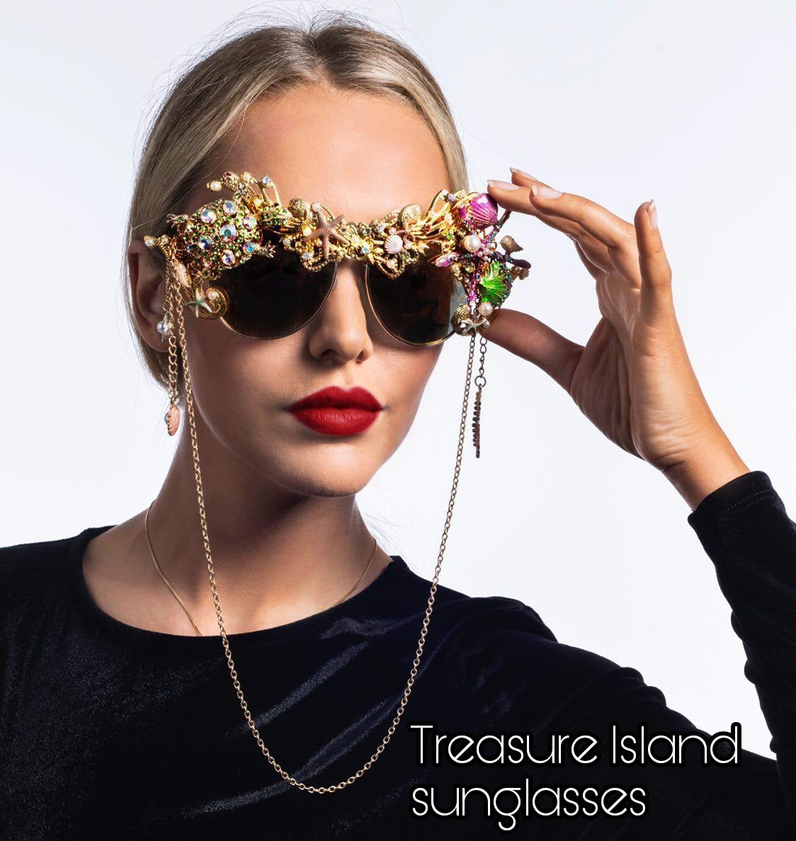 Shifting Depths collection: the Treasure Island sculptural sunglasses