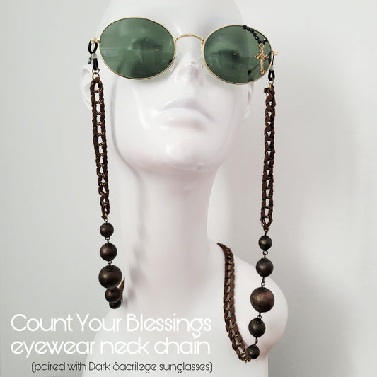 Neckscape sustainable collection: Count Your Blessings EYEWEAR CHAIN