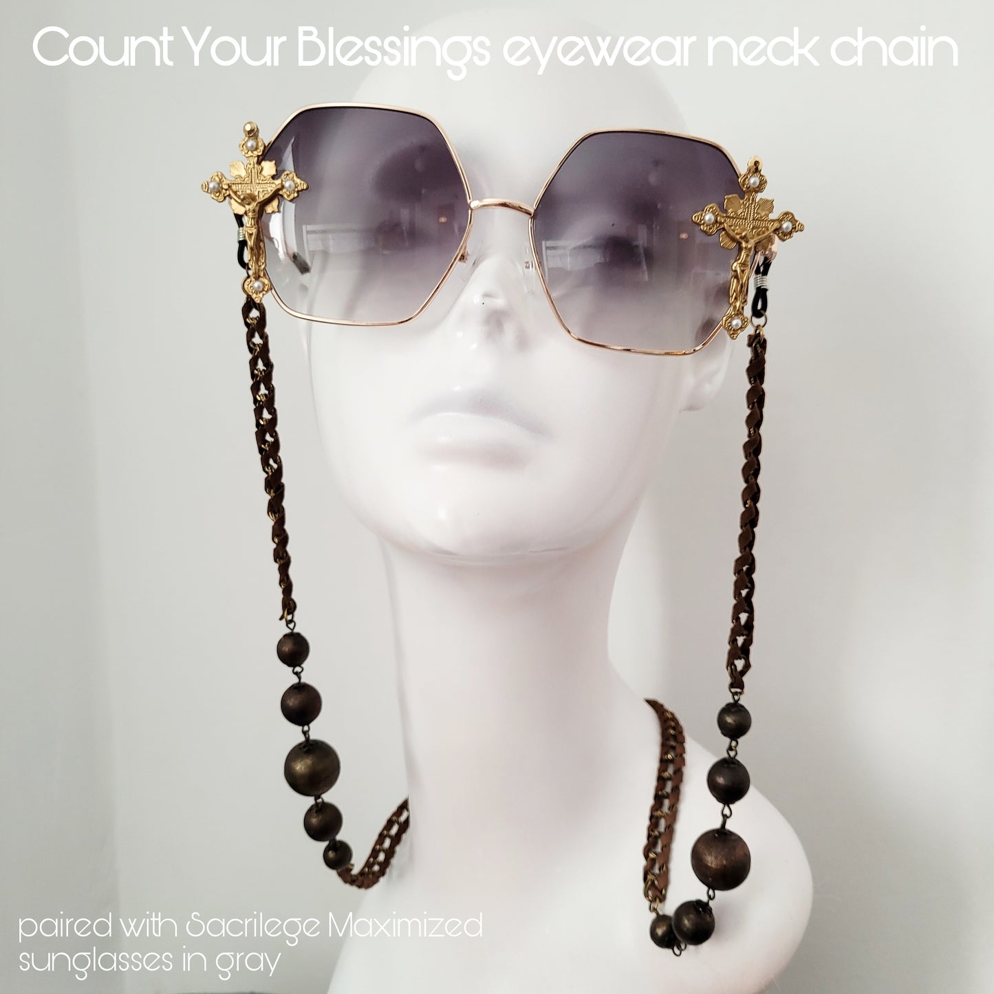 Neckscape sustainable collection: Count Your Blessings EYEWEAR CHAIN