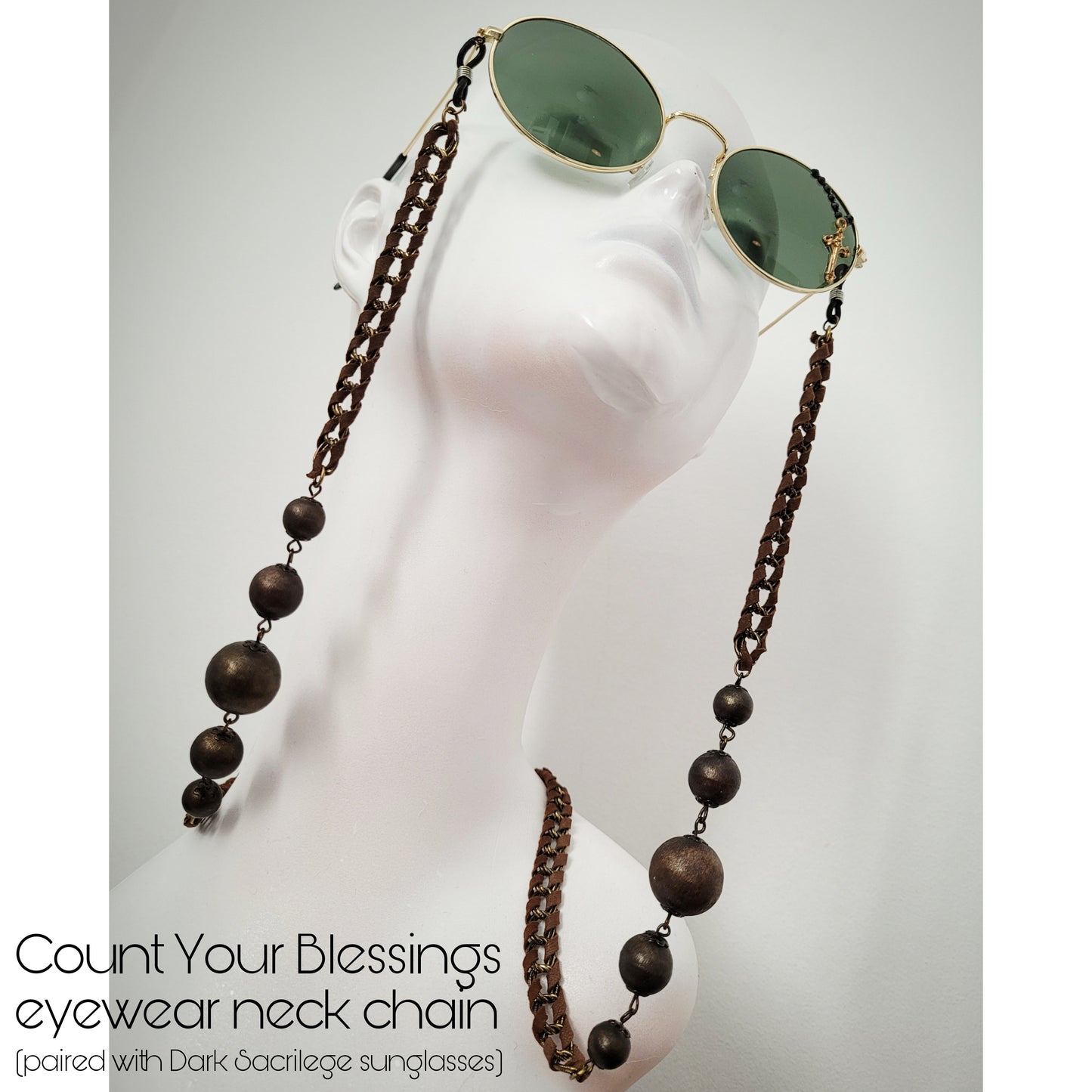 Neckscape sustainable collection: Count Your Blessings EYEWEAR CHAIN