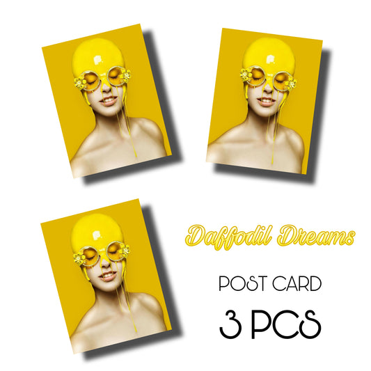 Bumblebee Dreams collection: Daffodil Dreams Postcard 3 PCS
