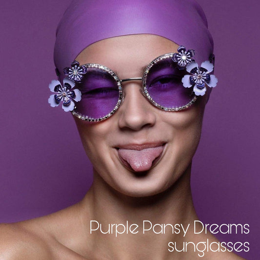 Bumblebee Dreams collection: the Purple Pansy Dreams Sunglasses