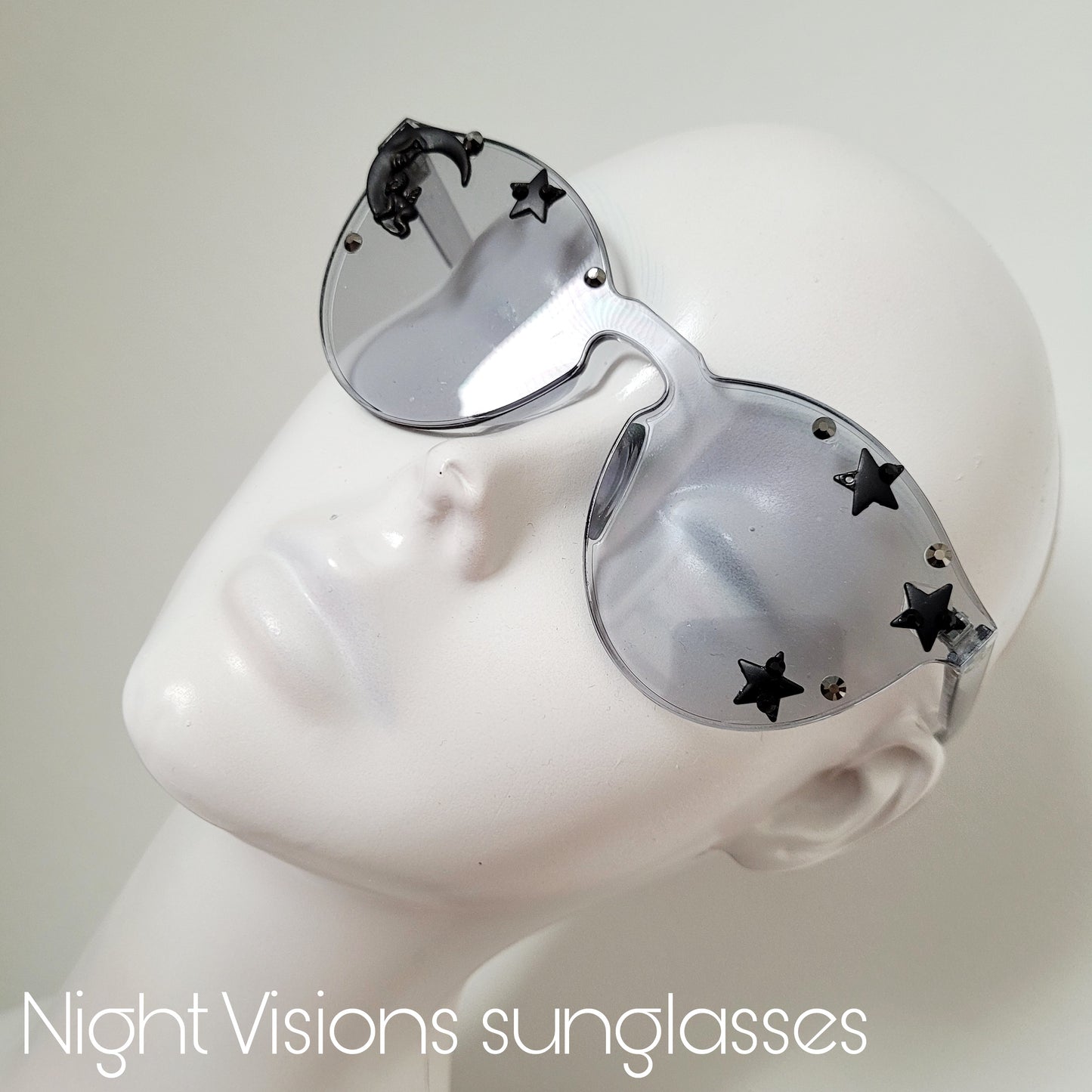 Plexi Visions collection: The Night Visions sunglasses, limited edition design with stars & moon (3 colours)