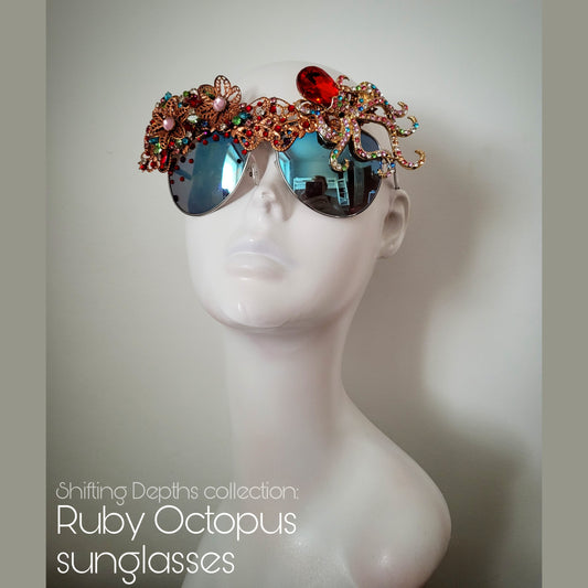 Shifting Depths collection: the Ruby Octopus showpiece sunglasses