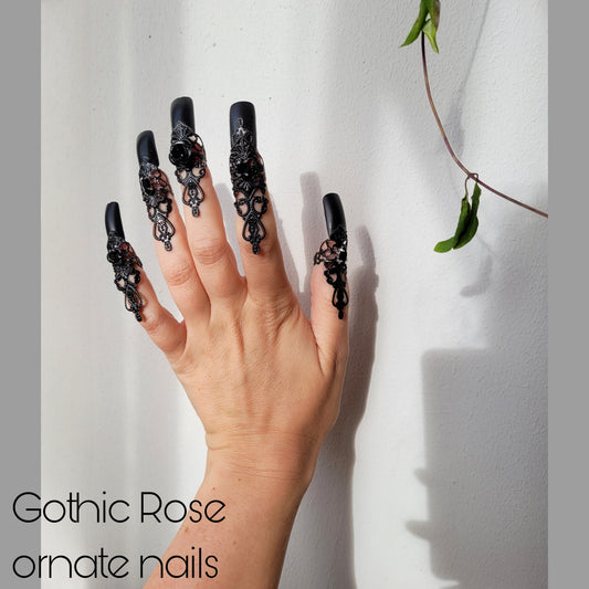 Made-to-order: the Gothic Rose ornate nails