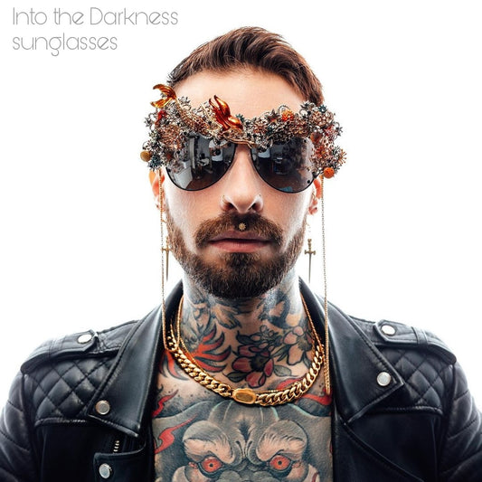 Shifting Depths collection: the Into the Darkness sculptural sunglasses