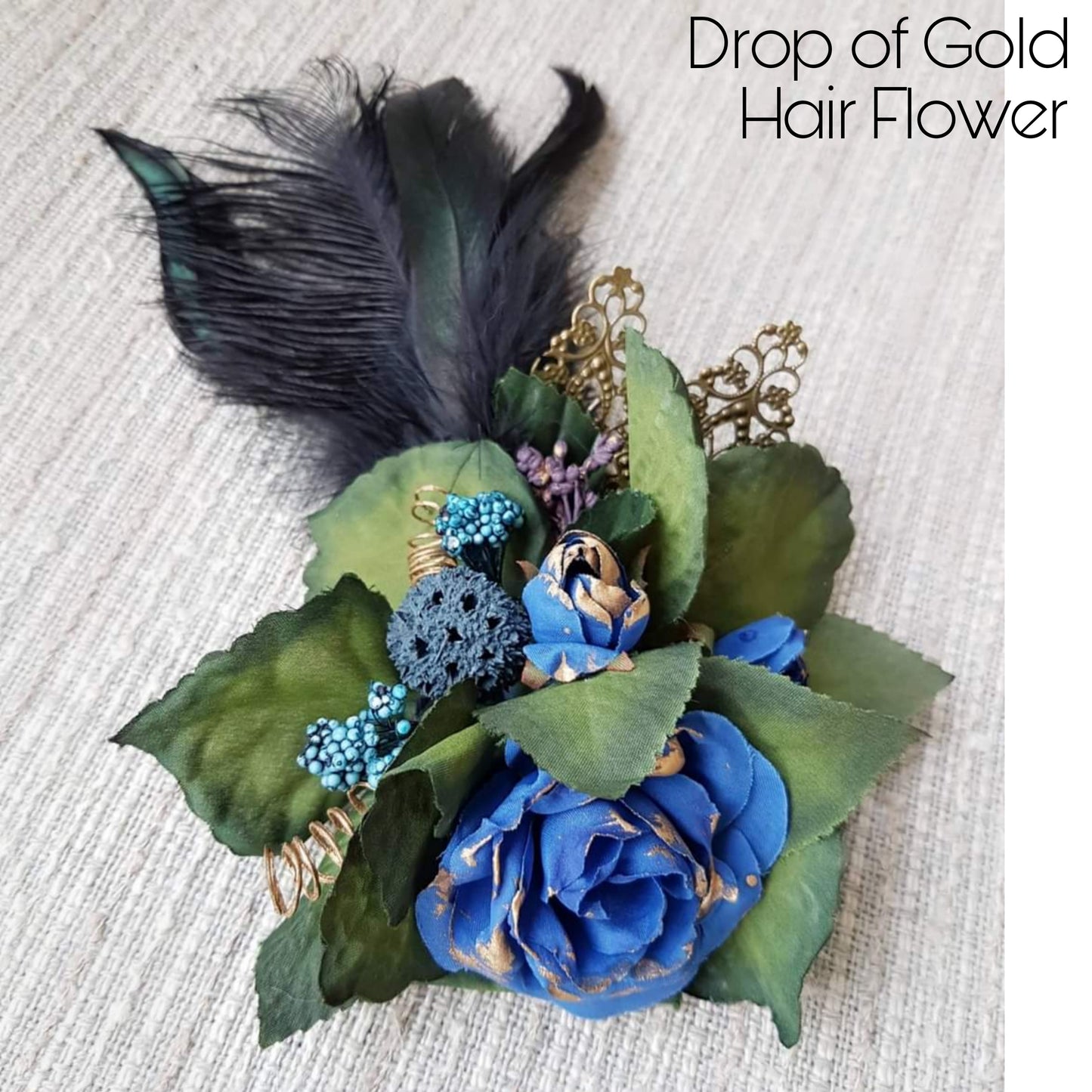 The Drop of Gold Hair Flower