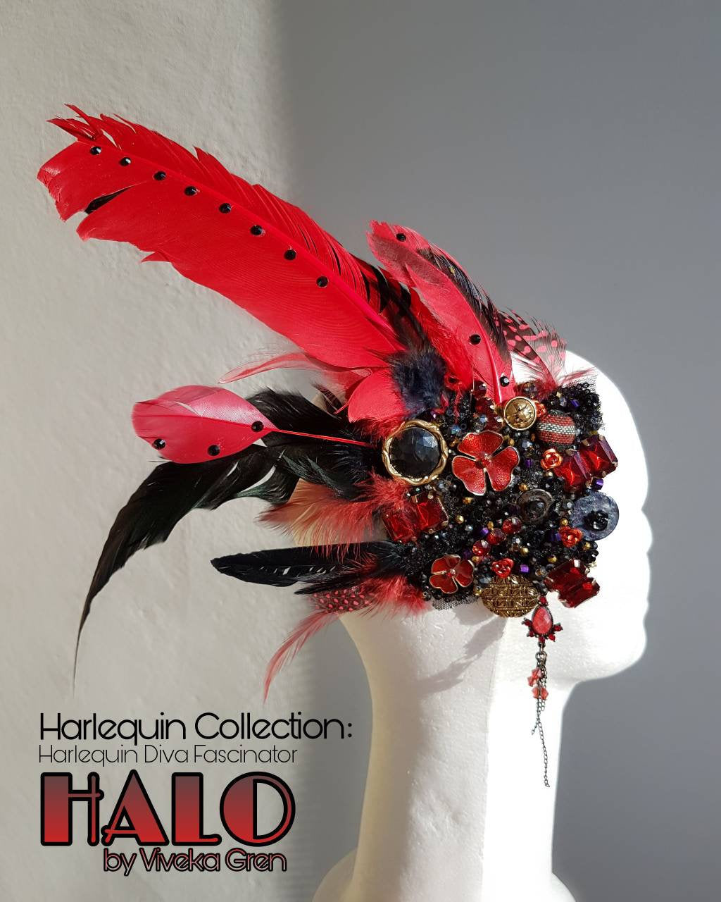 Harlequin Collection: The Harlequin Diva hair ornament