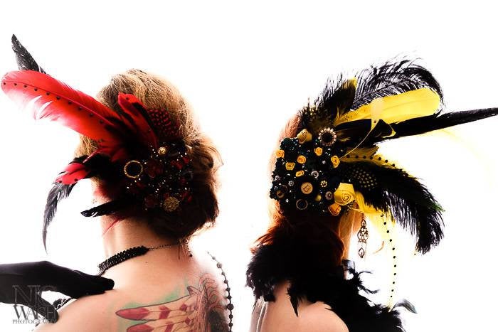 Harlequin Collection: The Harlequin Songbird hair ornament