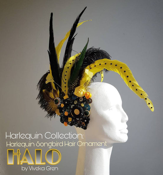 Harlequin Collection: The Harlequin Songbird hair ornament