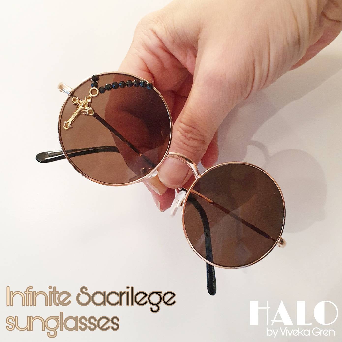 Sacrilegious Collection: The Infinite Sacrilege sunglasses, limited edition round unisex model